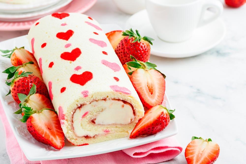 Roll Cake de San Valentín
